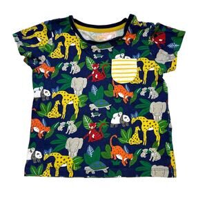 Baby Boden Safari Animal Graphic Top 2-3Y